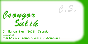 csongor sulik business card
